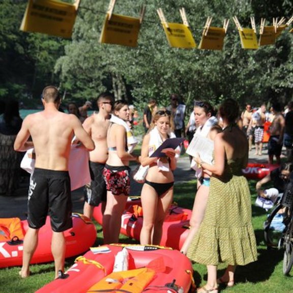 Aktion von Amnesty International Schweiz zu Flüchtlingen