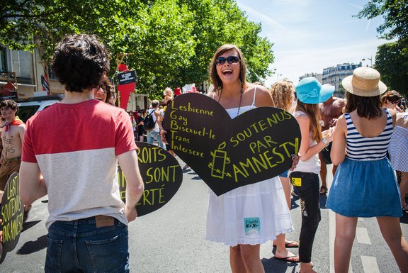 "Marche des fiertés" (Gay Pride) in Paris 2015