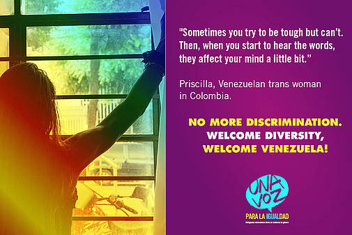Priscilla, eine aus Venezuela nach Kolumbien geflüchtete Transfrau © Amnesty International