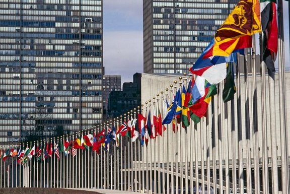 Hauptsitz der Vereinten Nationen in New York, USA