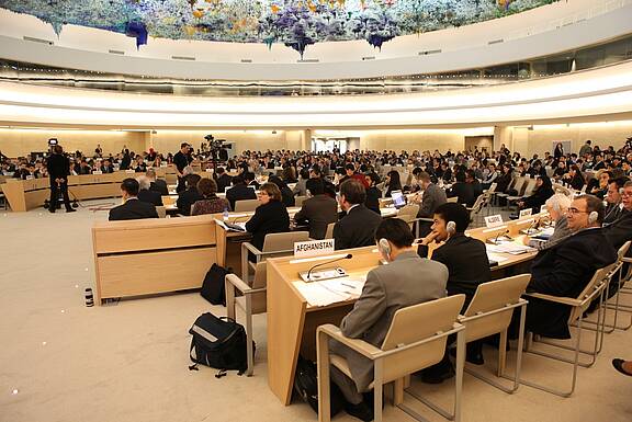 UPR-Sitzung beim UN-Menschenrechtsrat in Genf © Eric Bridiers/U.S. Mission
