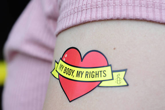 Tattoo zur Kampagne "My body, my rights"