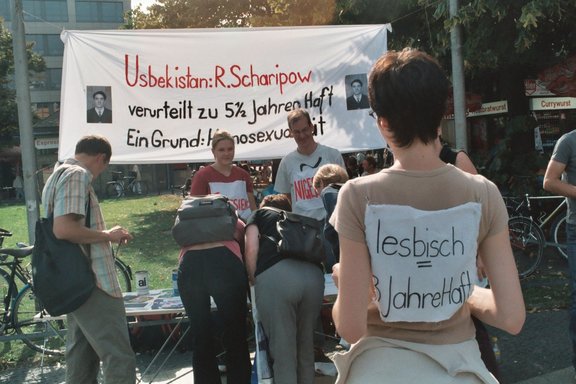MERSI-Aktion für den wegen Homosexualität verhafteten usbekischen Journalisten Ruslan Sharipov