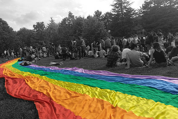 Gay Pride an der Ankara METU Universität 2018