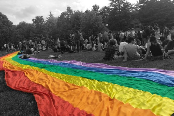 Gay Pride an der Ankara METU Universität 2018