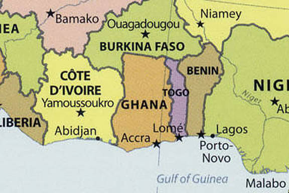 Karte Ghana